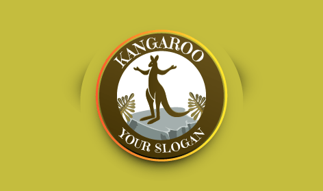 Logo De Bienvenue Convivial Pour Les Kangourous