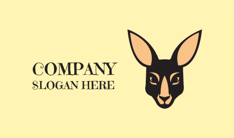 Joli Logo De Kangourou Au Visage