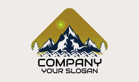 Känguru-logo Für Wildtiertourismus