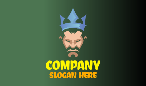 Logo Des Königs Mit Aufgeregtem Gesicht