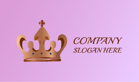 Mattgoldenes Tiara-König-Logo