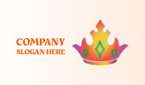 Farbverlauf-Krone-König-Logo