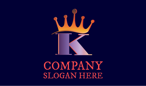 Purple King Letter Mark Logo