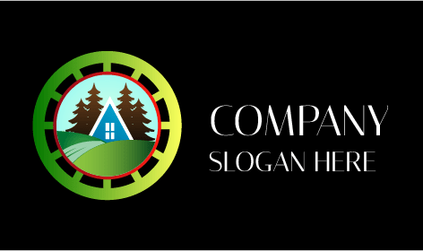 Logo Paesaggistico Di Cedar Packed Hut