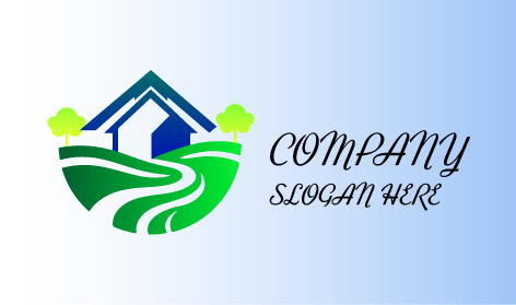 Logo Del Paesaggio Del Prato Verde