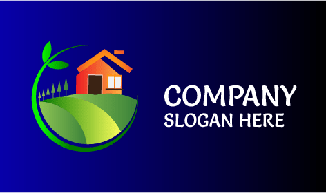 Logotipo De Jardinería Con Césped Frondoso