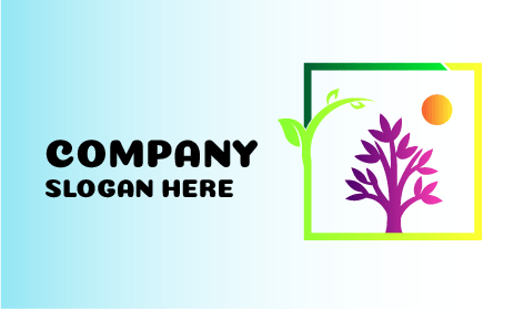 Logo Del Paesaggio Del Sole Arancione