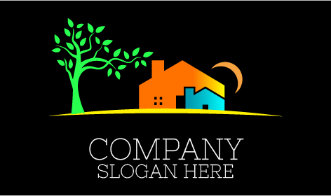 Logo D'aménagement Paysager De Nuit Sereine