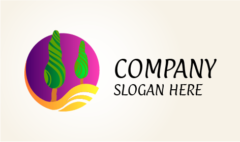 Von Bäumen Inspiriertes Landschaftsbau-logo