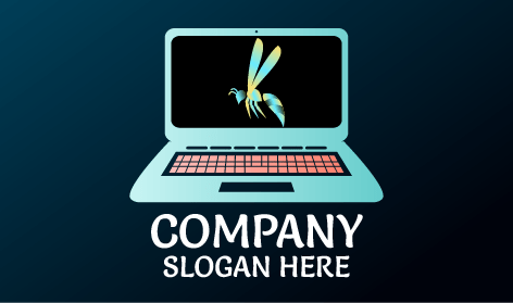 Logo Layanan Profesional Laptop Lebah