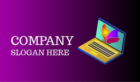 Logotipo Encantador Do Portátil Borboleta