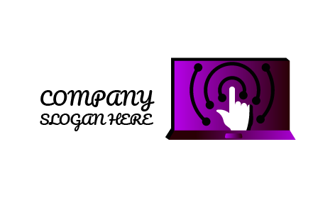 Logotipo Do Portátil Para Digitalização De Impressões Digitais