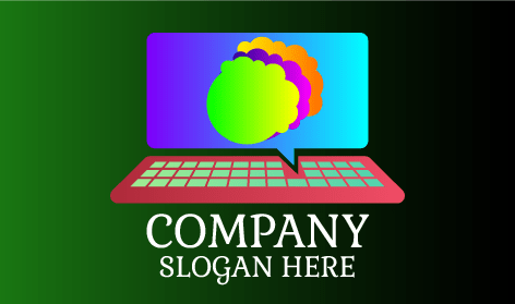 Bolhas De Mensagem Logotipo Do Laptop