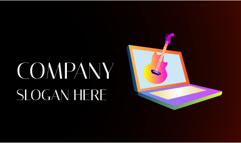 Logotipo De Laptop De Entretenimento Musical