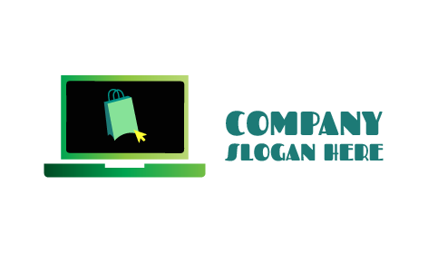 Logotipo Do Portátil De Compras On-Line