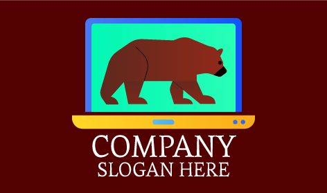 Logotipo De Laptop De Conexão Poderosa