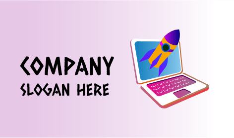 Logotipo Do Laptop Do Foguete Espacial