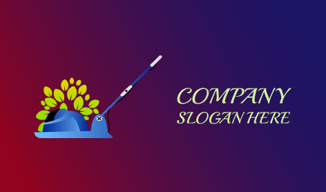 Logo Mesin Pemotong Rumput Biru