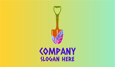 Free Farming Shovel Lawn Logo Design