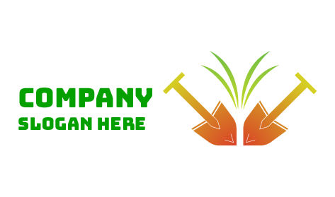 Farming Shovels Lawn Logo