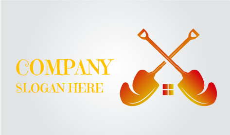 Flashy Shovel Lawn Logo