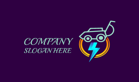 Logotipo Brilhante Do Relvado Do Trovão