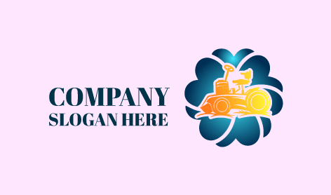 Logo Für Rasen Mit Farbverlaufsblumen