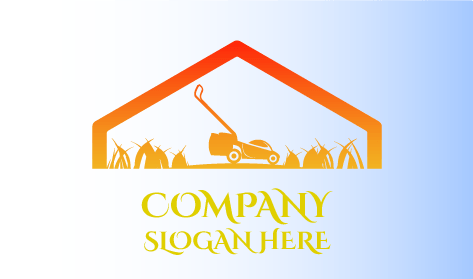 Grassland Mower Lawn Logo