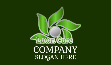 Logotipo De Folhas Verdes Para Gramado