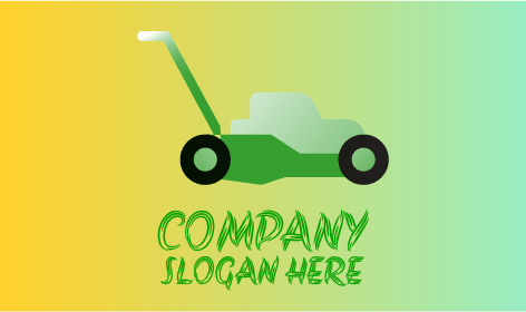 Green Mower Lawn Logo