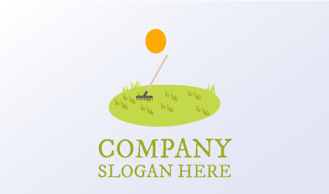 Metal Rake Lawn Logo