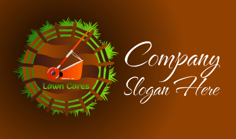 Turuncu Çim Biçme Makinesi Logosu