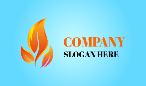 Logo De Feuille D'oranger Flamboyant