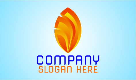 Logo Feuille Dorée Brillante