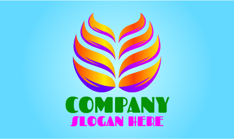 Colorful Banana Leaf Logo