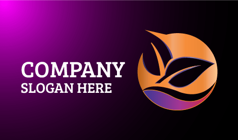 Logotipo Elegante De Hoja Naranja