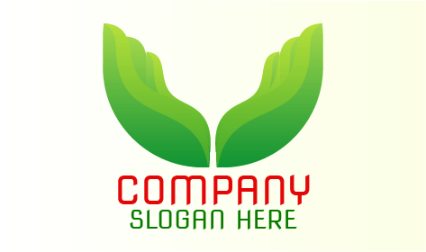 Logo Daun Tangan Hijau