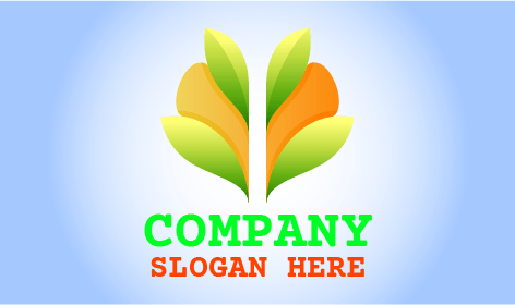 Logotipo Do Jardim De Folhas Verdes