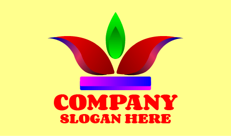 Maroon Red Leaf Logo