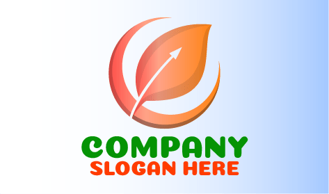 Logotipo Minimalista De Hoja Roja