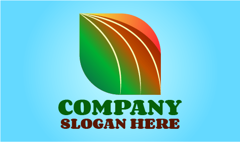 Sattes Farbiges Blattlogo