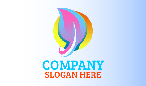 Gelbes Kreisförmiges Blatt Logo