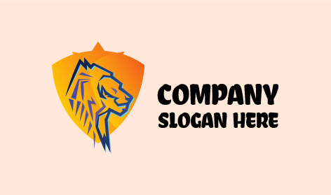Badged Shield Lion Logo