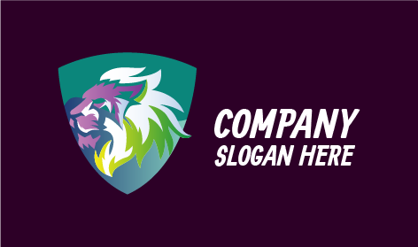 Logo Du Bouclier Du Lion Sauvage