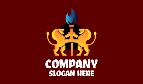Torch Bearer Lion Logo