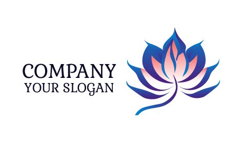 Mavi Anahatlı Lotus Logosu