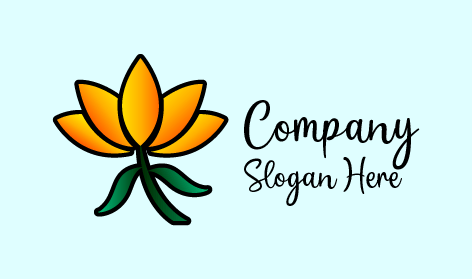 Karikatürize Turuncu Lotus Logosu