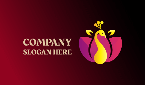 Logo Délicat De Paon Et De Lotus