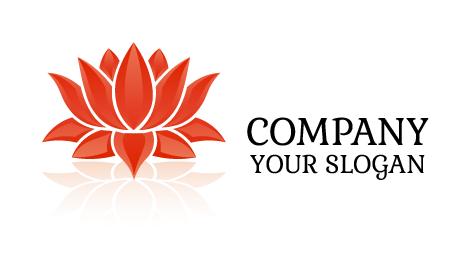 Orange Fire Lotus Logo