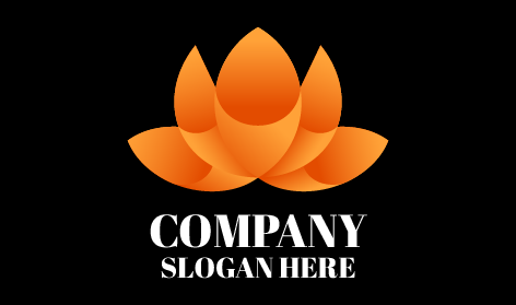 Turuncu Lotus Çiçeği Logosu
